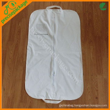 Custom recycle white peva suit garment cover bag